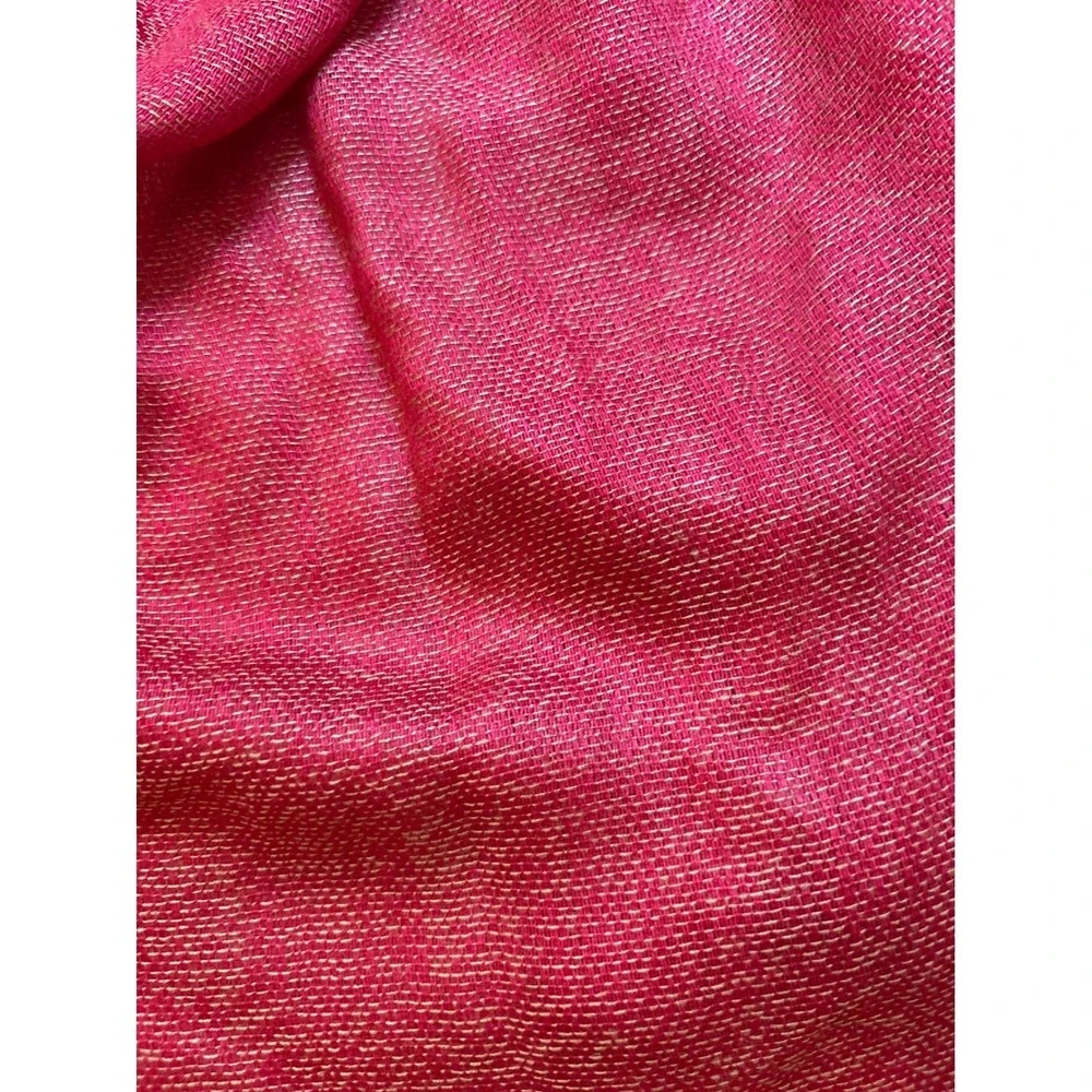 Scarf Women Red Woven Frayed Fringe Lightweight Boho Pashmina‎ SIZE OS